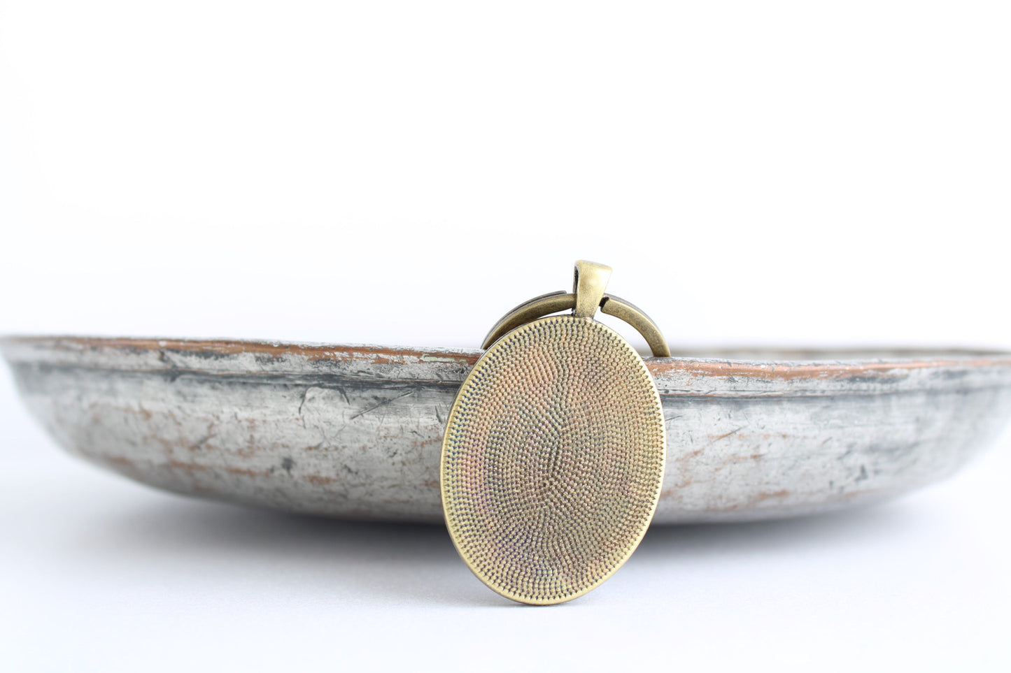 Oval leather personalised co-ordinates keyring