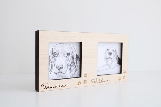 Double pet picture frame