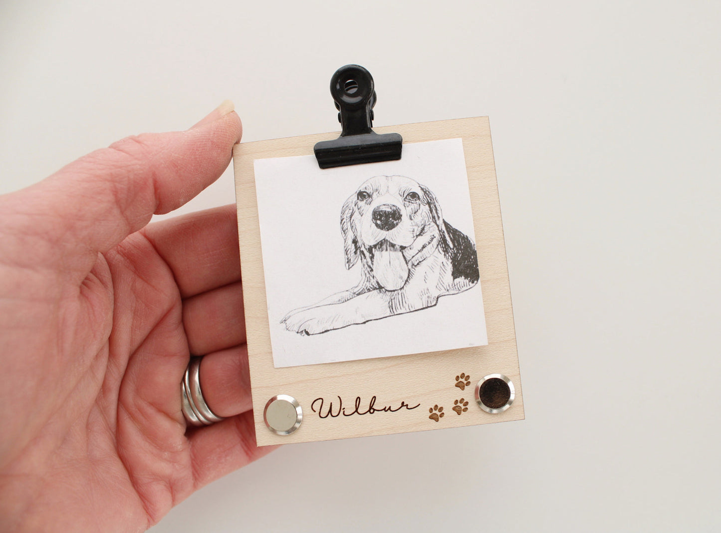 Pet picture frame, pet memorial frame, 5cm, 6cm or 7cm square pciture