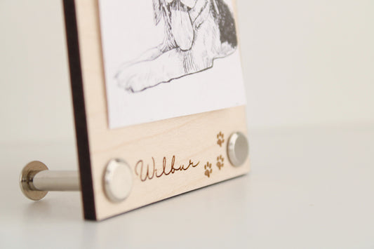 Pet picture frame, pet memorial frame, 5cm, 6cm or 7cm square pciture