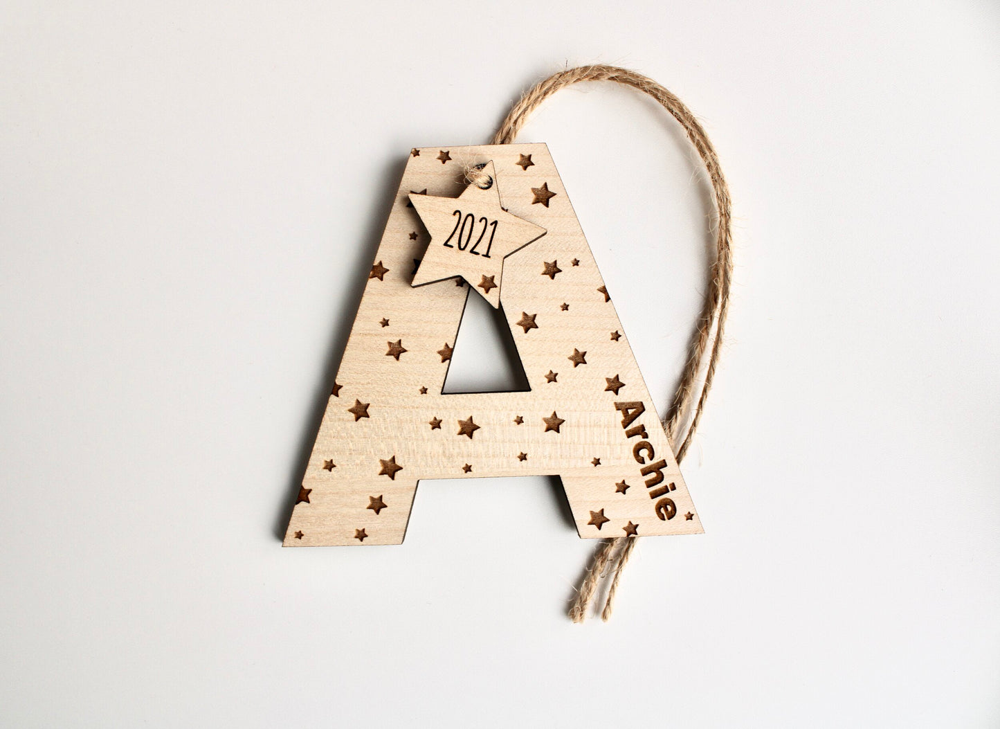 Alphabet decoration with star design