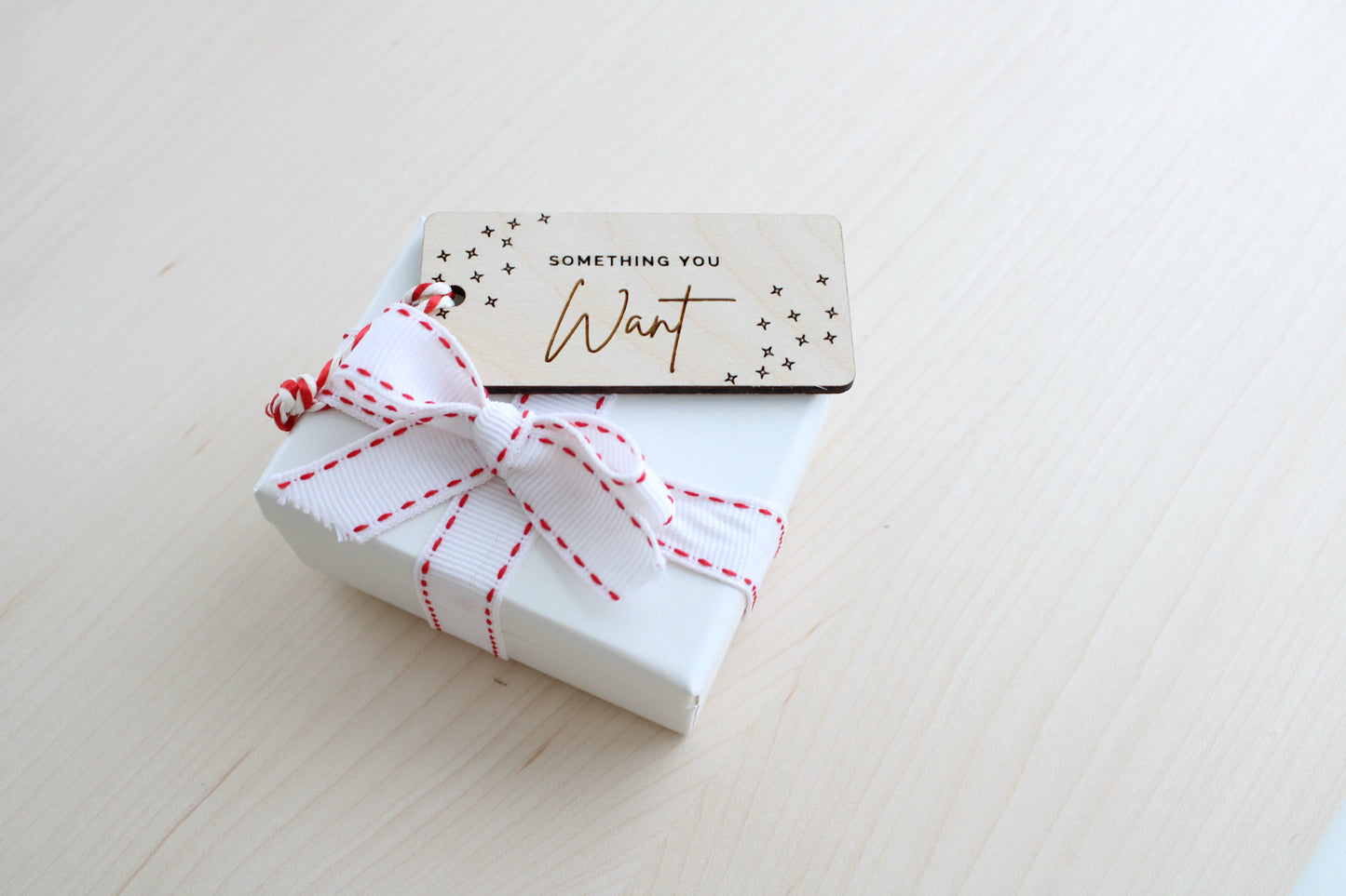 Something you want, need, wear, read gift tags, 4 gift rule tags, wooden gift tags