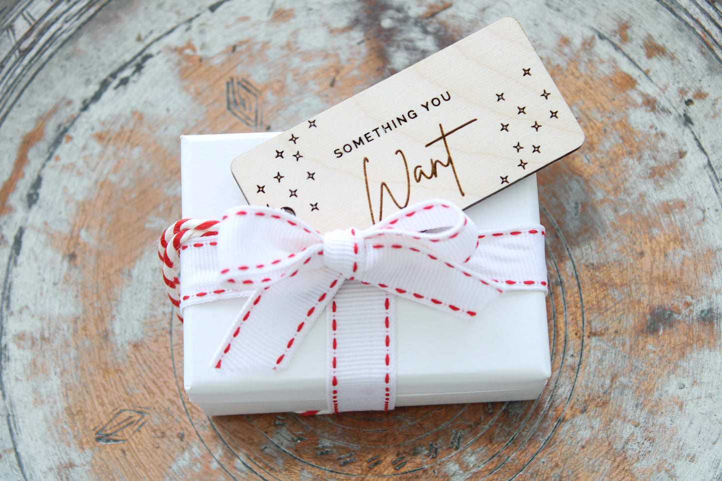 Something you want, need, wear, read gift tags, 4 gift rule tags, wooden gift tags