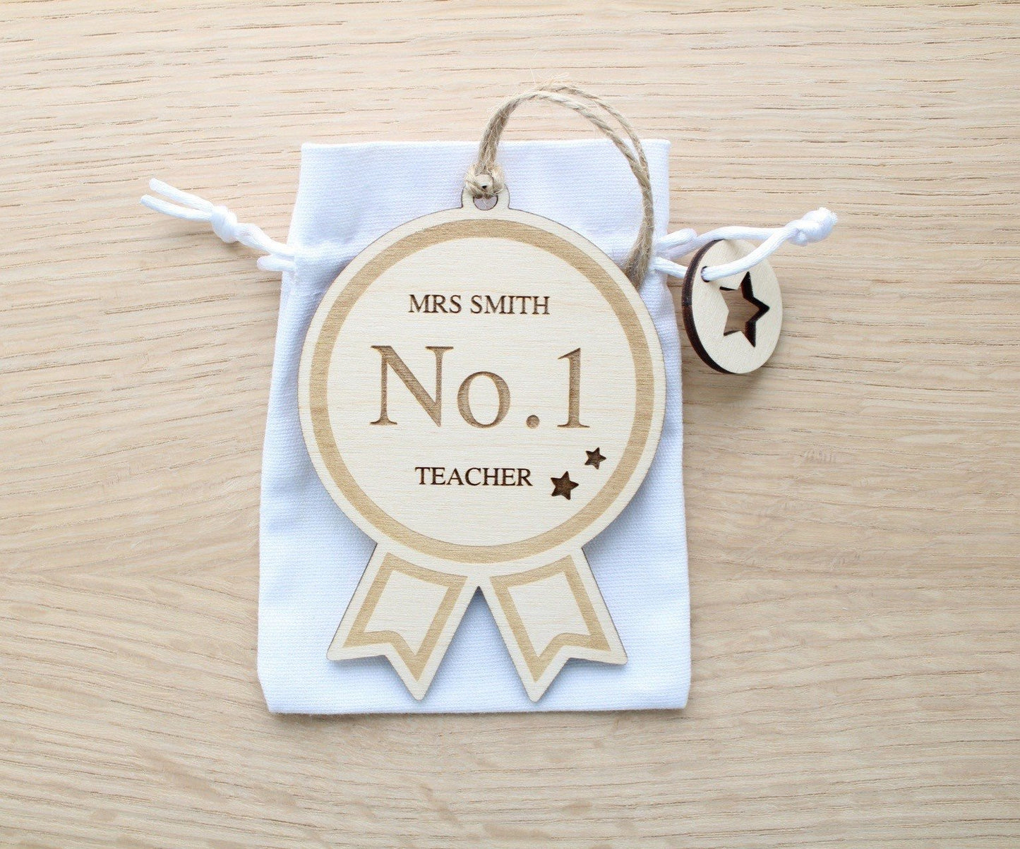 Medal shaped teacher gift
