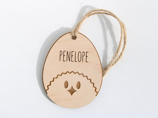 Personalised Easter basket tag