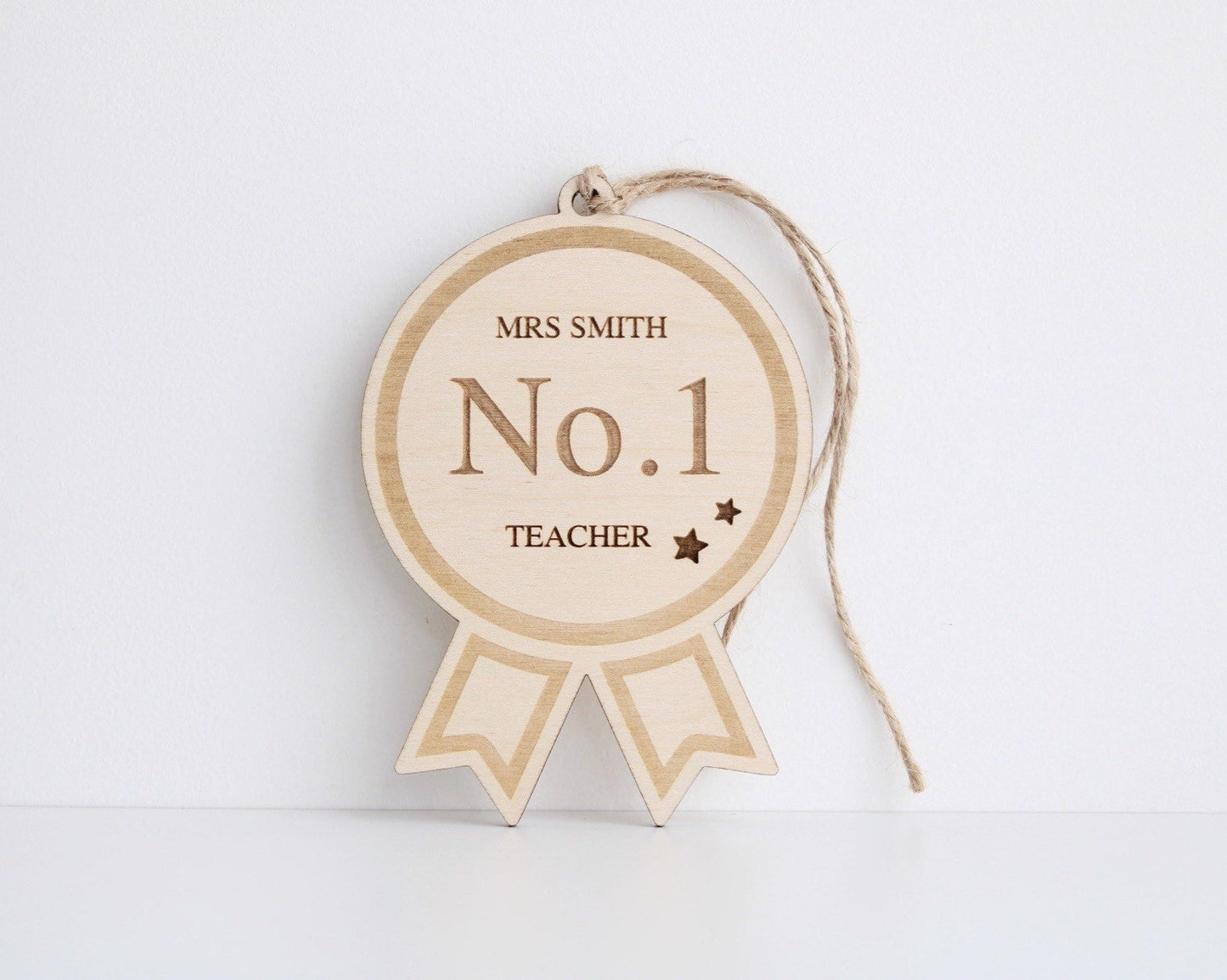 Medal shaped teacher gift