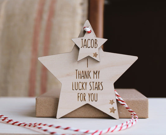 Star decoration - 'I Thank My Lucky Stars For You'