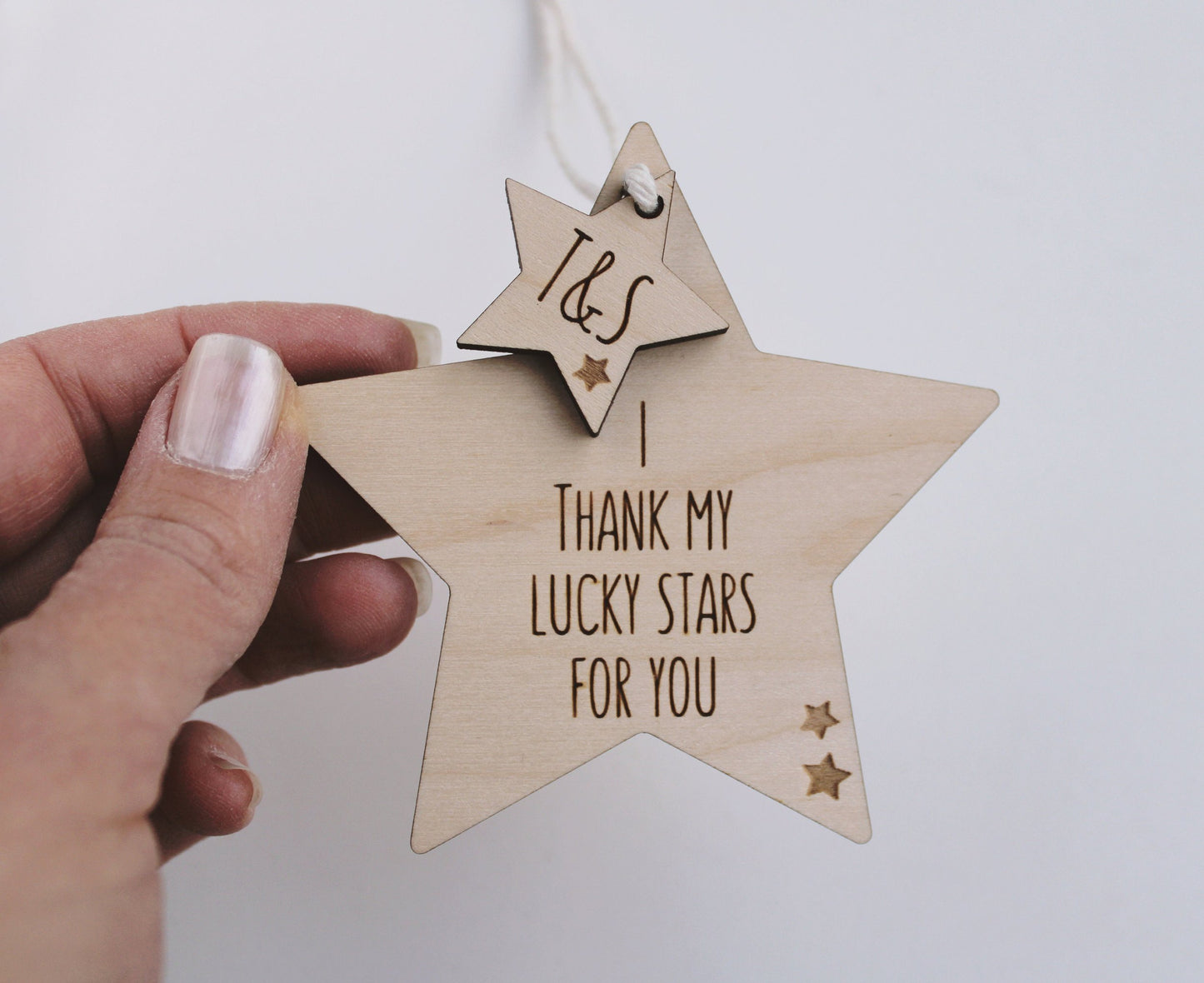 Star decoration - 'I Thank My Lucky Stars For You'