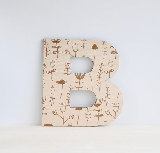 Large wooden letter with a choice of design