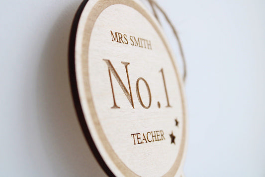Medal shaped teacher gift