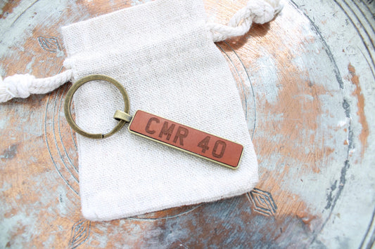 Personalised number plate keyring