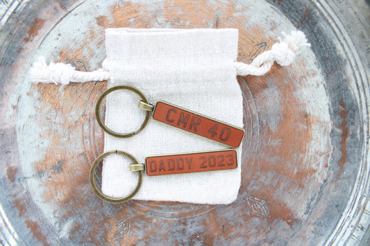 Personalised number plate keyring