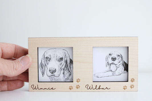 Double pet picture frame