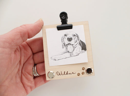 Pet picture frame, pet memorial frame, 5cm, 6cm or 7cm square pciture