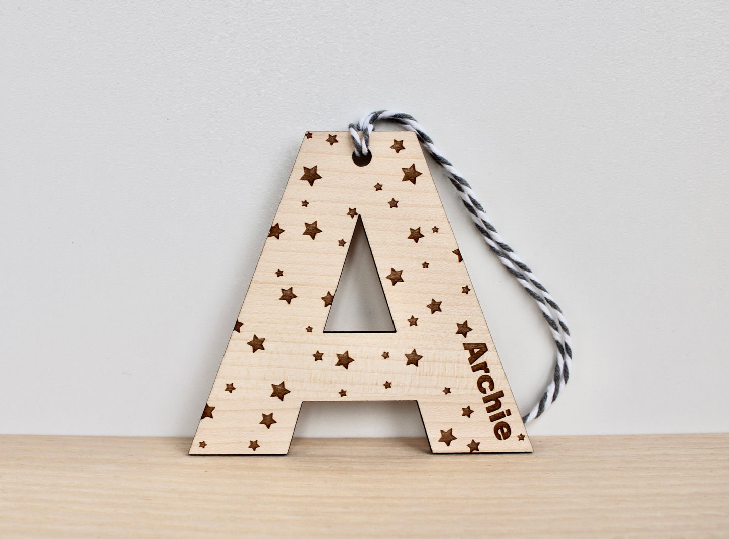 Alphabet decoration with star design