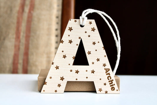 Alphabet decoration with star design