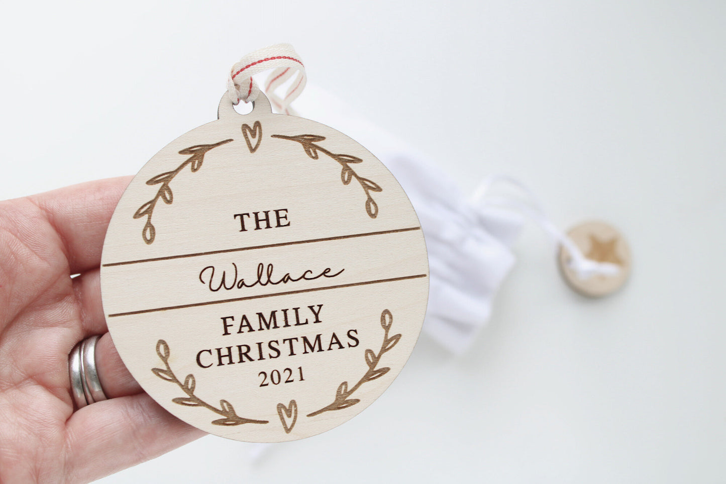 Family Christmas bauble decoration
