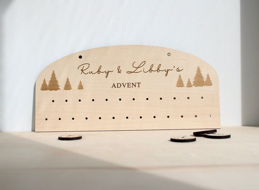 Wooden advent calendar board - DIY advent calendar