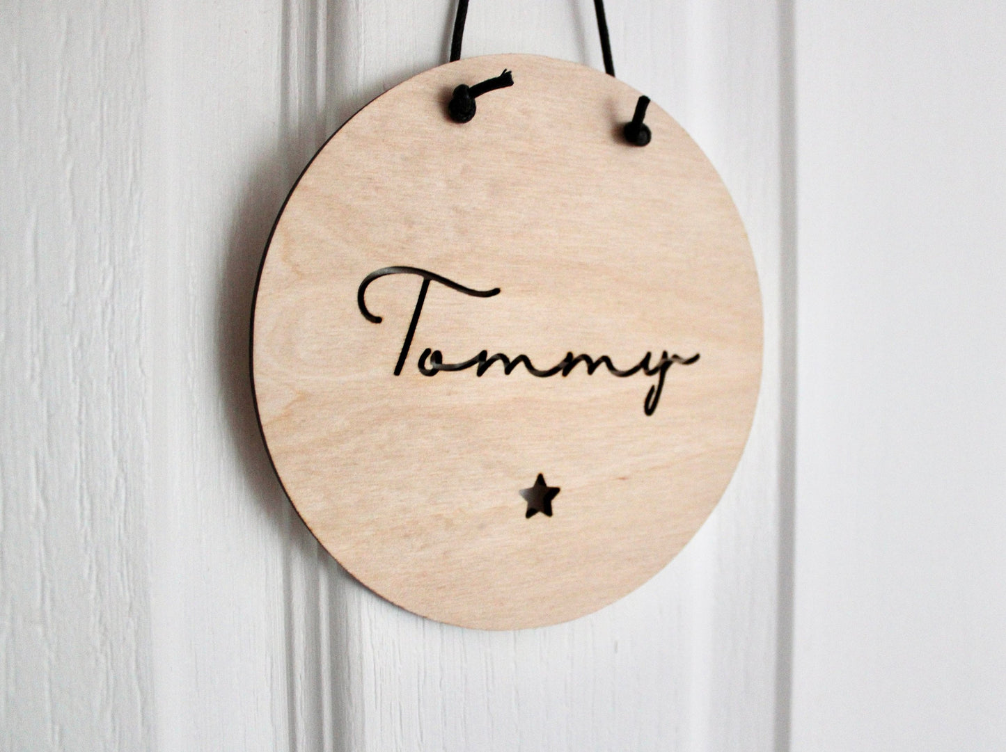 Personalised wooden sign with name cut-out