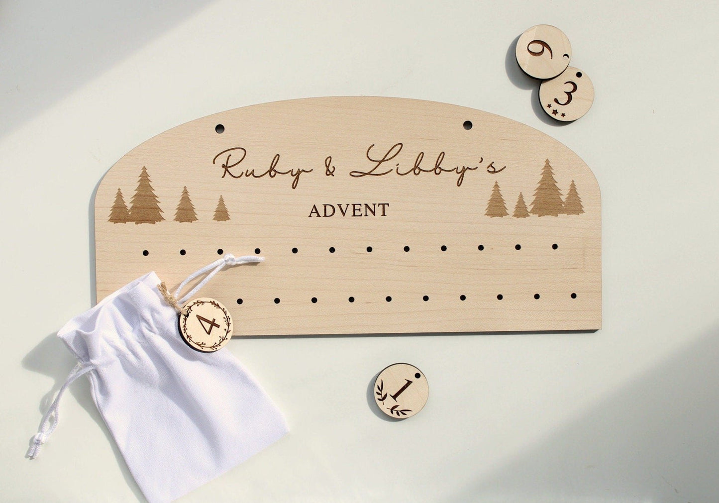 Wooden advent calendar board - DIY advent calendar