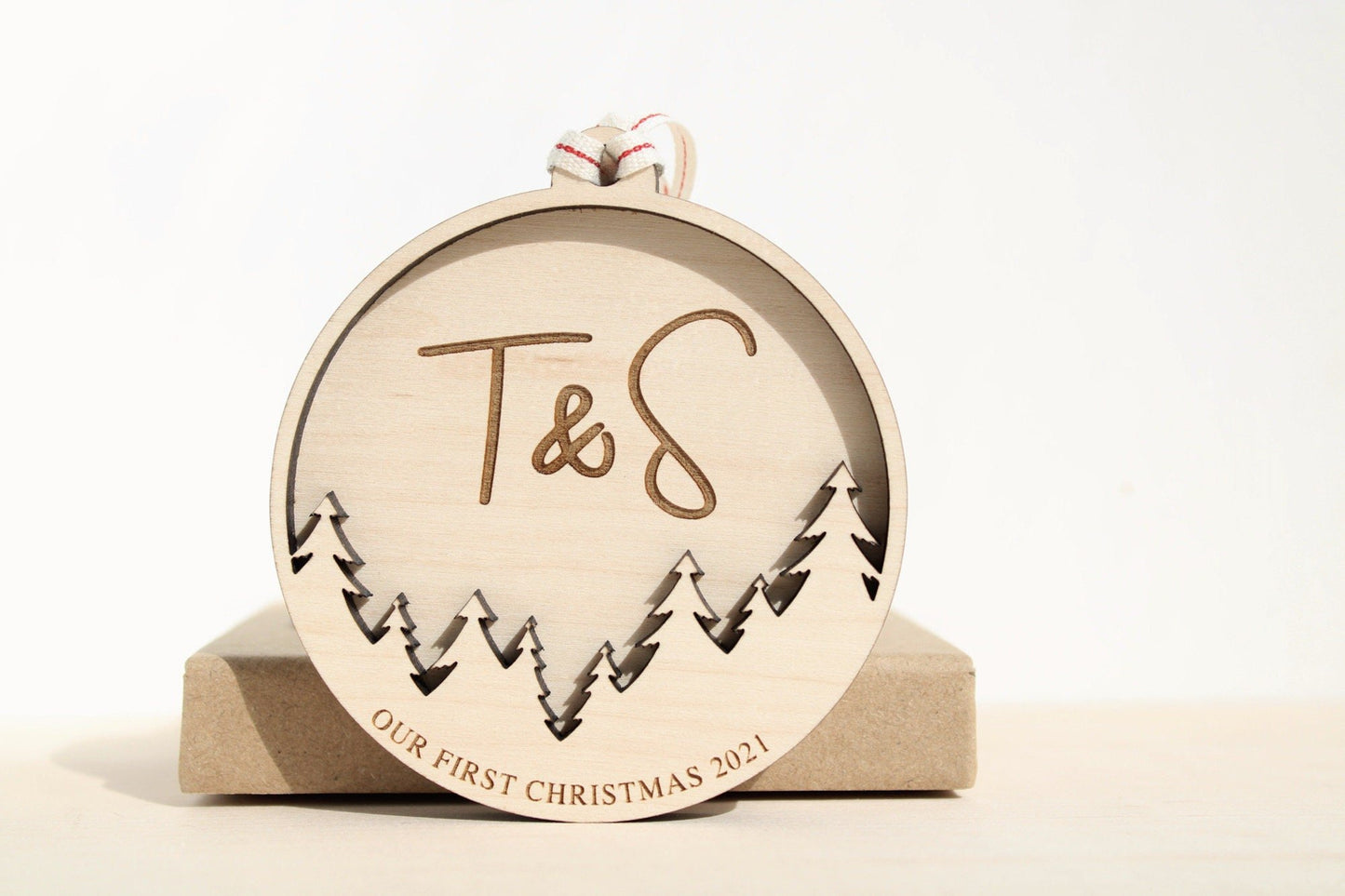 Our First Christmas wooden ornament