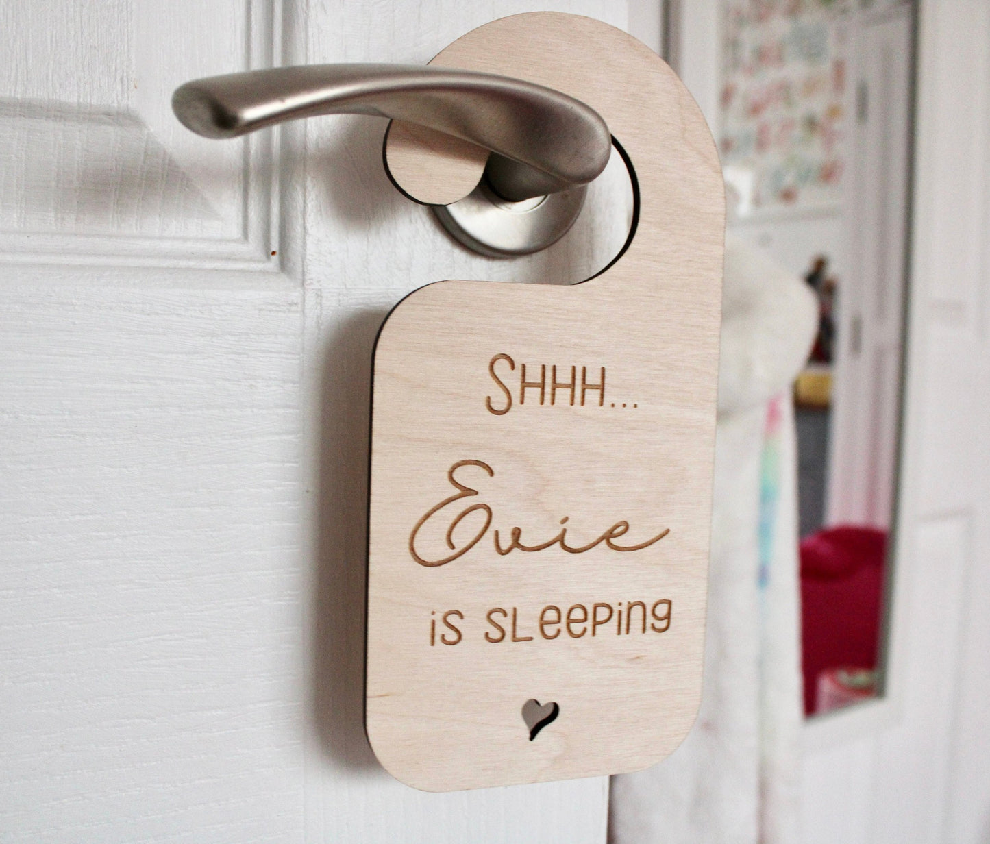 Baby is sleeping door hanger