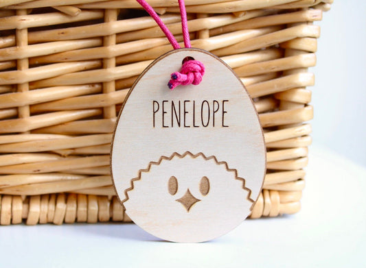 Personalised Easter basket tag