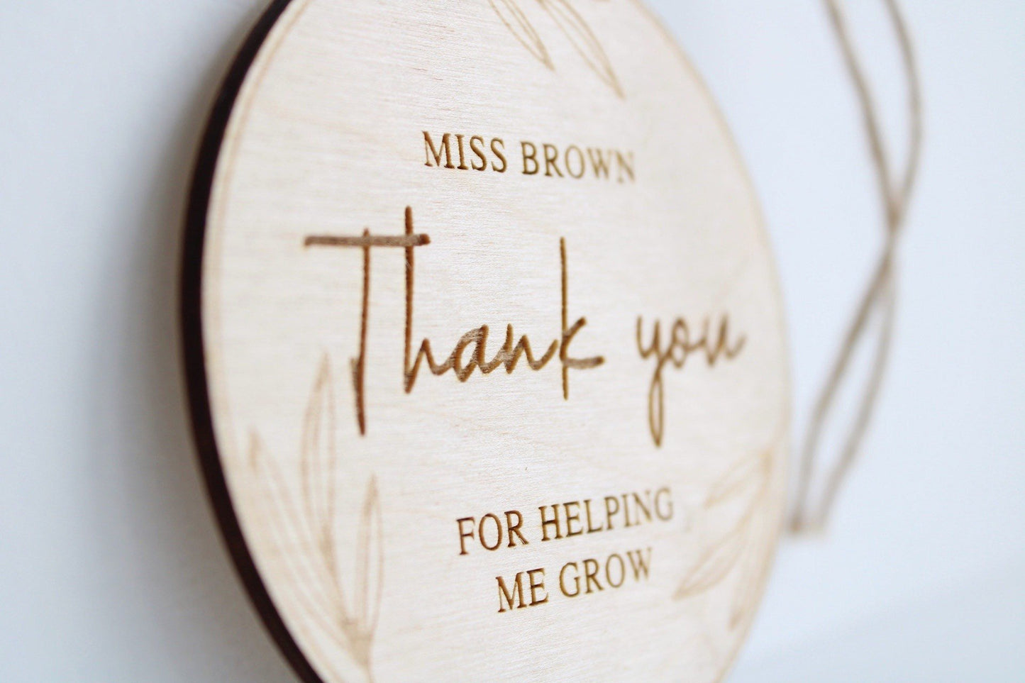 Teacher thank you gift - 'Thank you for helping me grow'