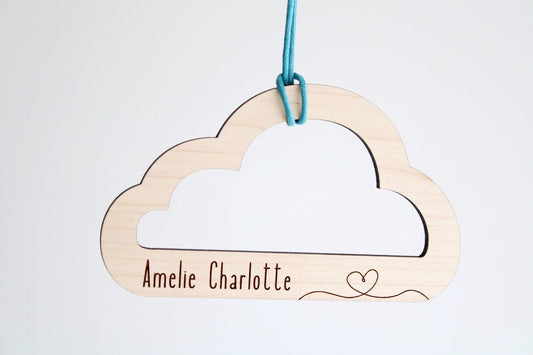 Personalised wooden cloud