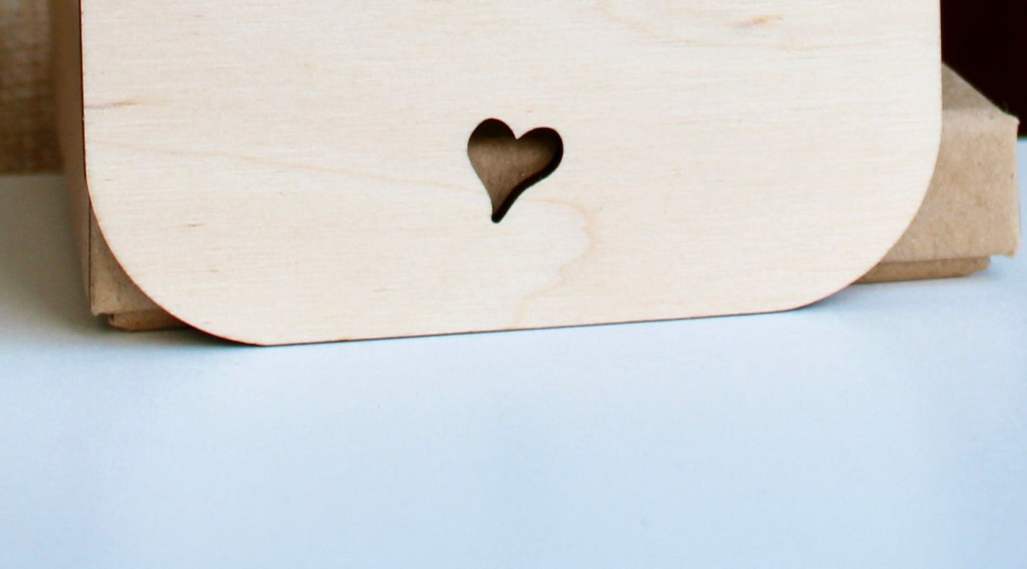 Wooden baby name door hanger with star/heart cut-out