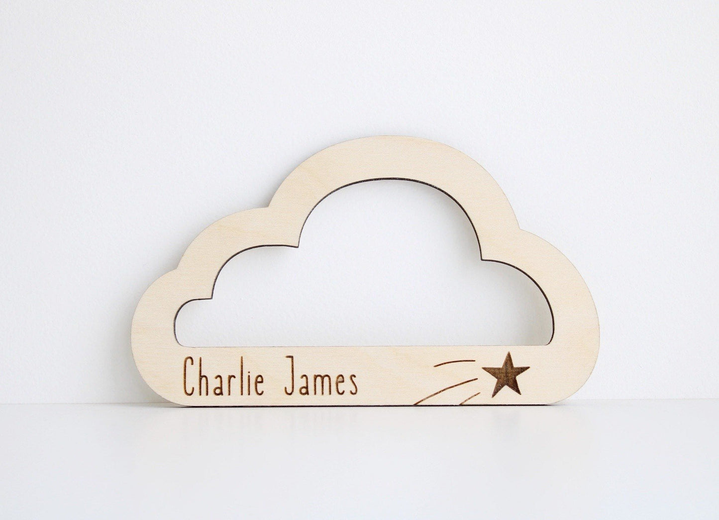 Personalised wooden cloud