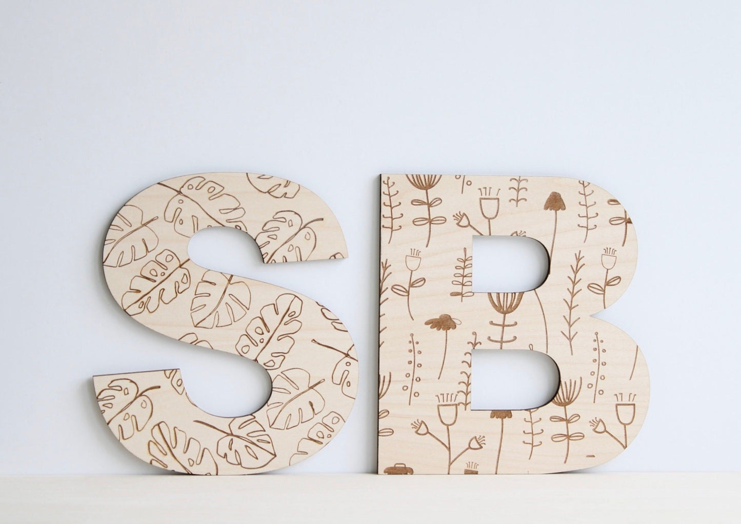 Large wooden letter with a choice of design