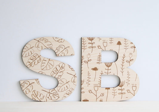 Large wooden letter with a choice of design