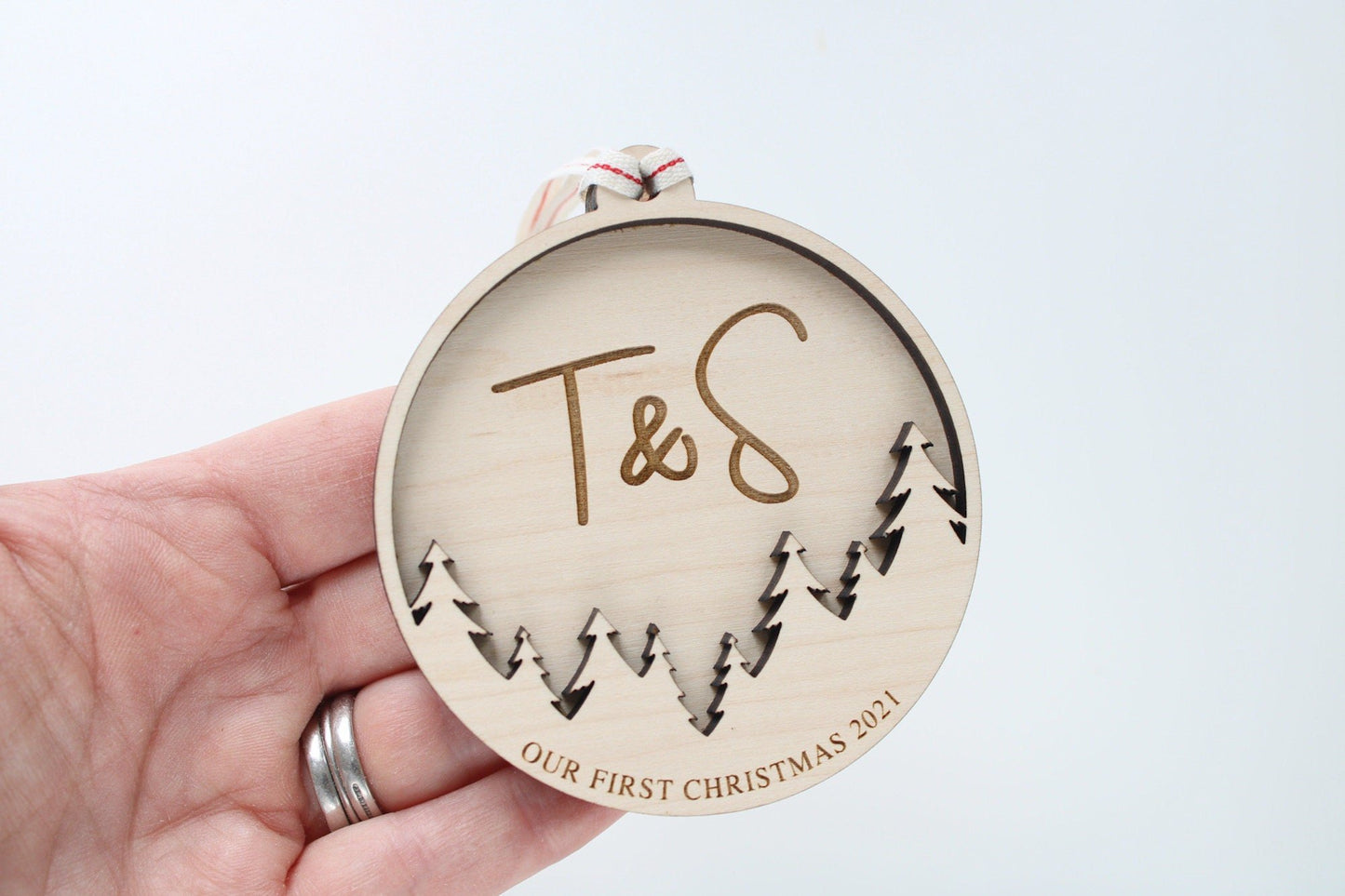 Our First Christmas wooden ornament