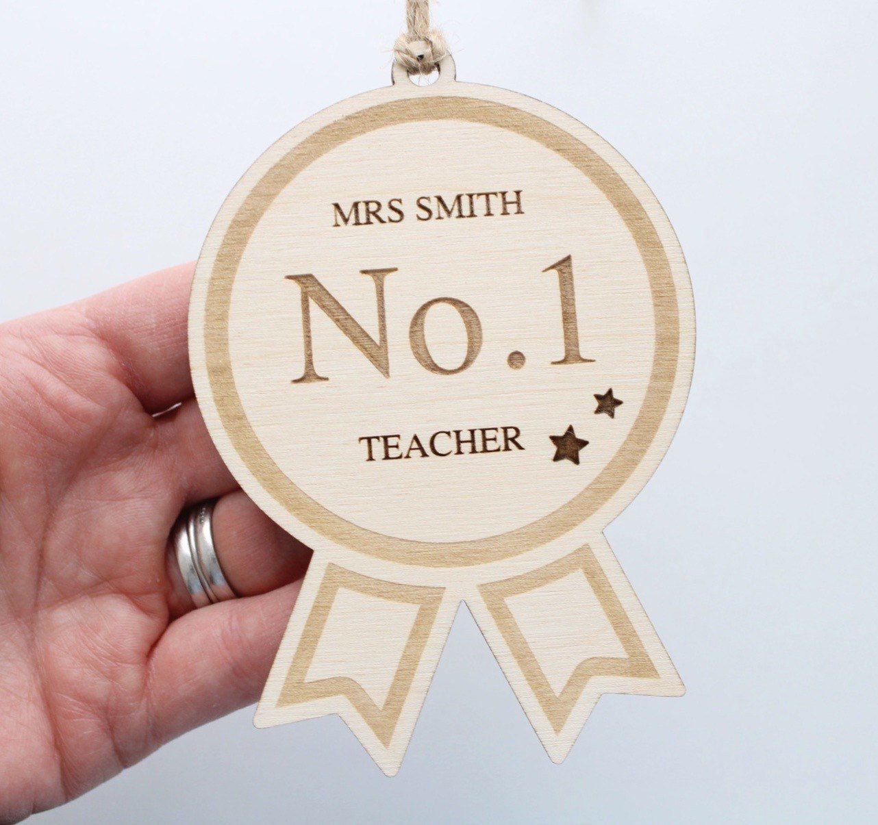 Medal shaped teacher gift